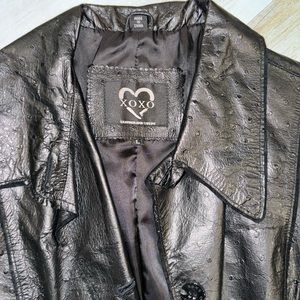 Long trench. Genuine leather